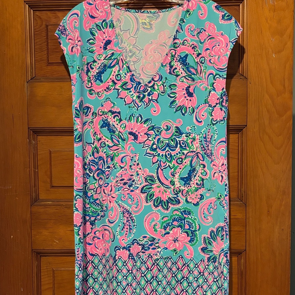 Lily Pulitzer Cover up In Blue Horizon Jungle Sunrise